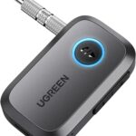 UGREEN 5.3 Aux Bluetooth Adapter for Car, [Greater Connection] Bluetooth Aux Adapter for Car, Bluetooth aux for Wireless Audio Receiver for Home Stereo/Wired Speaker, 15H Battery Life