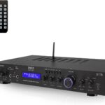 Pyle 5 Channel Rack Mount Bluetooth Receiver, Home Theater Amp, Speaker Amplifier, Bluetooth Wireless Streaming, MP3/USB/SD/AUX/FM Radio, 200 Watt, with Digital ID3 LCD Display